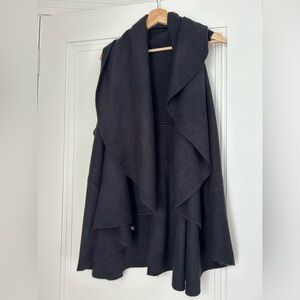 Look by M Black Shawl Vest